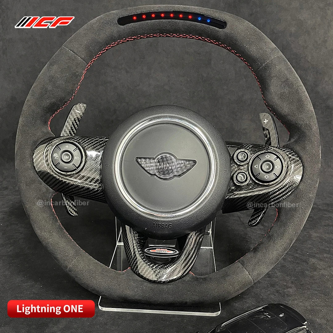 Carbon Fiber LED Steering Wheel for Mini Cooper F55 F56 Countryman Clubman F58 F59 F60 F61