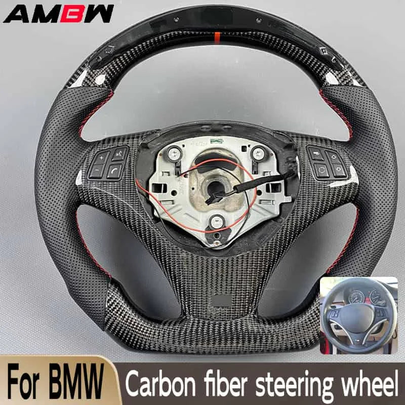 100% Real Carbon Fiber Customized Steering Wheel for BMW 3 Series E90 E92 E93 E87 E8X LED Display