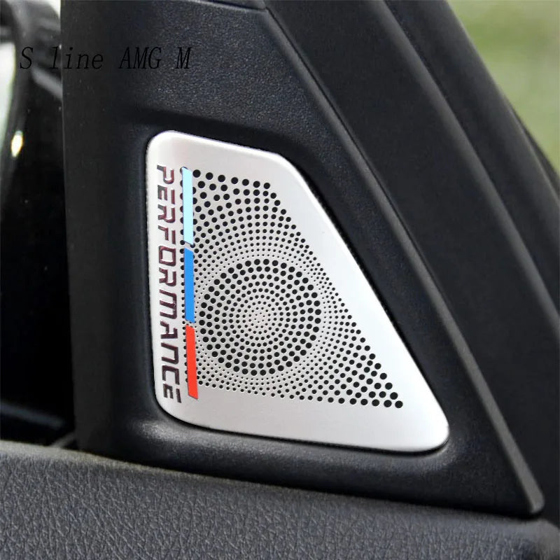 Car Front Speakers Cover For BMW 5 Series F10 F11 F18 Tweeter Accessories Head Treble A Horn Speakers For M Performance Sticker
