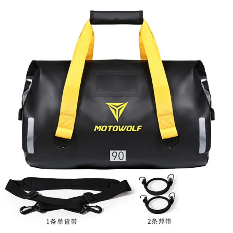 3 Color 40L 66L 90L Waterproof Tail Bags Back Seat Bags Travel Bag Luggage Rear Seat Bag Pack Universal Motorcycle Bags For BMW
