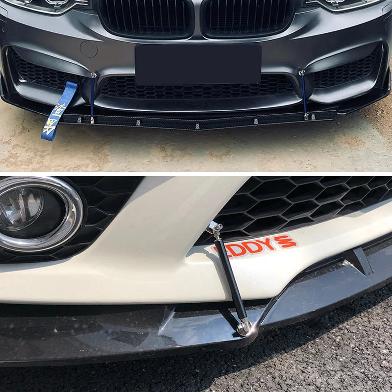 Universal Car Front Rear Bumper Lip Splitter Spoiler Support Bar Kit Decorative Rod For BMW E90 Golf 5 6 7 Passat B6 B8 Peugeot