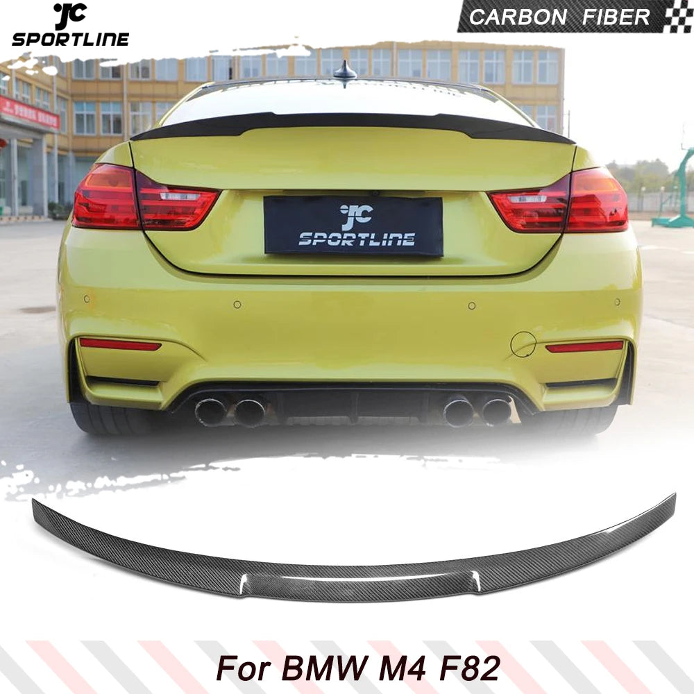 For BMW M4 F82 Spoiler Carbon Fiber 4 Series 2-door Coupe Sport Rear Trunk Spoiler Lip Boot Wing Fit Body Kit 2014 2015-2018