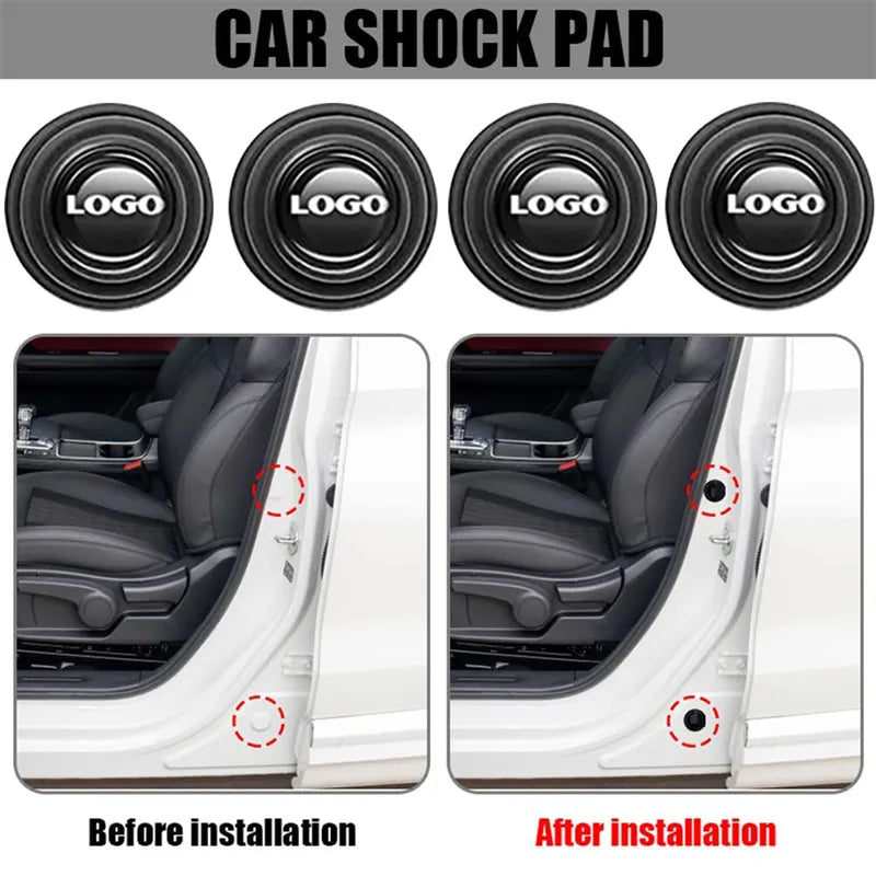10pcs/lot Car Door Shock Absorber Gasket Anti-collision Silicone Adhesive Sticker Pads For mazda toyota skoda bmw Accessories