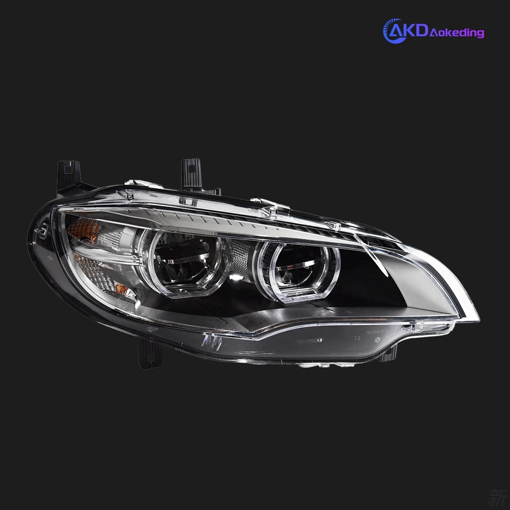 AKD Car Styling Head Lamp for BMW X6 Headlights 2007-2013 E71 LED Headlight Projector AngelEye DRL Signal Automotive Accessories