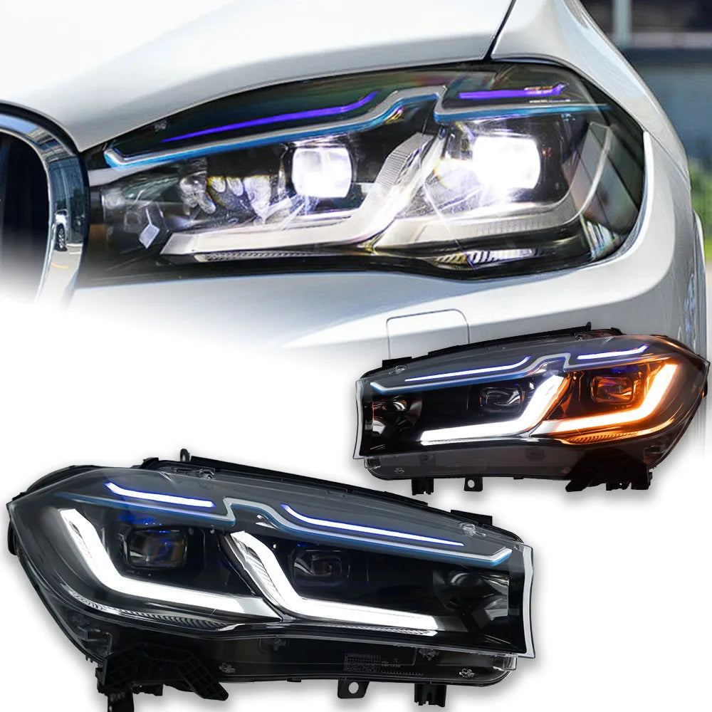 AKD Car Lights for BMW X5 LED Headlight Projector Lens 2014-2018 F15 F16 LED DRL X6 Head Lamp Signal Automotive Accessories