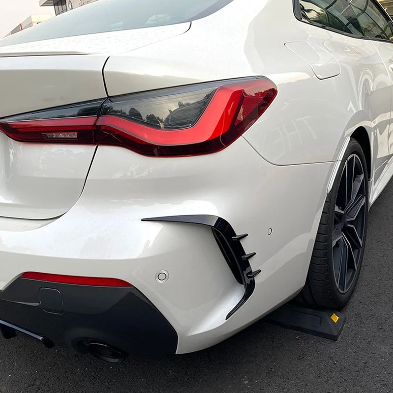 1 Pair Rear Bumper Spoiler Air Vent Cover Side Canard For -BMW 4 Series G22 G23 425I 430I M440I M Sport