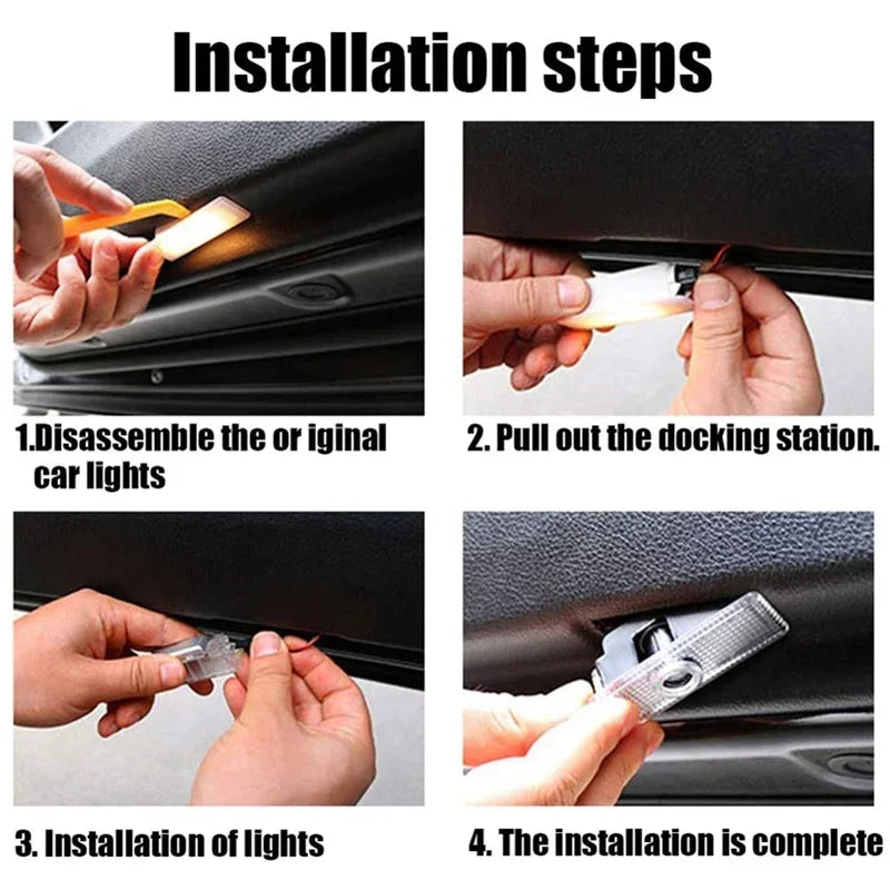 2Pcs Car Door Welcome Light Car Logo Projection Lighting Decoration Lighting Decorative Light For BMW M M3 Z4 G02 G20 G21 G22