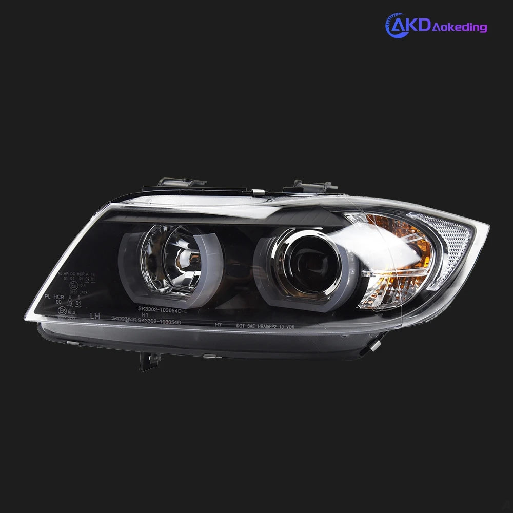 AKD Car Styling for BMW E90 Headlights 2005-2012 320i 318i 323i 325i Headlight DRL Head Lamp Angel Eye Bi Xenon Beam Accessories