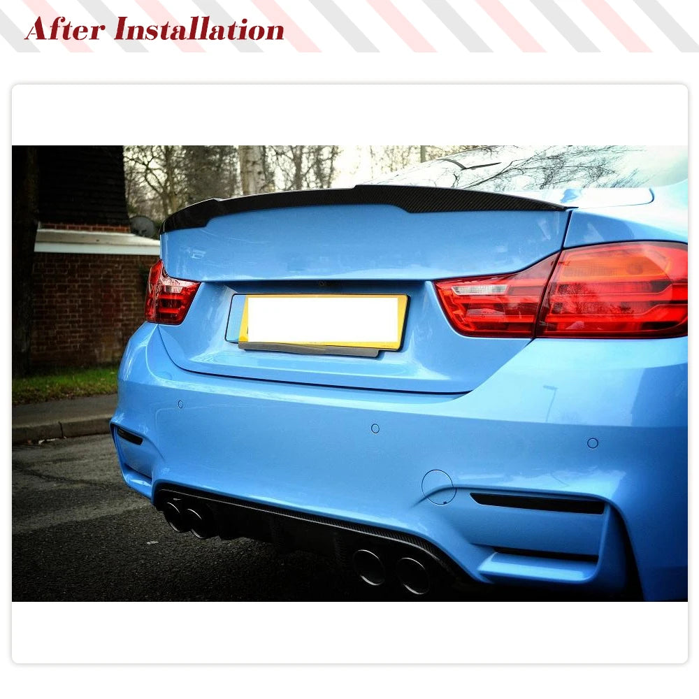 For BMW M4 F82 Spoiler Carbon Fiber 4 Series 2-door Coupe Sport Rear Trunk Spoiler Lip Boot Wing Fit Body Kit 2014 2015-2018