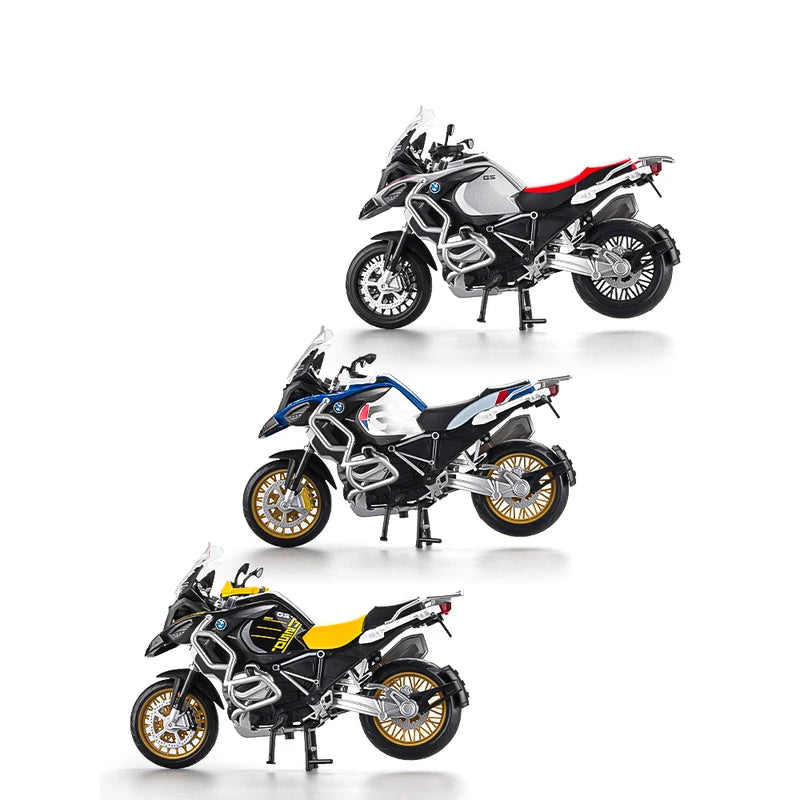 1:12 BMW R1250GS ADV Alloy Die Cast Motorcycle Model Toy Vehicle Collection Sound and Light Off Road Autocycle Toys Car