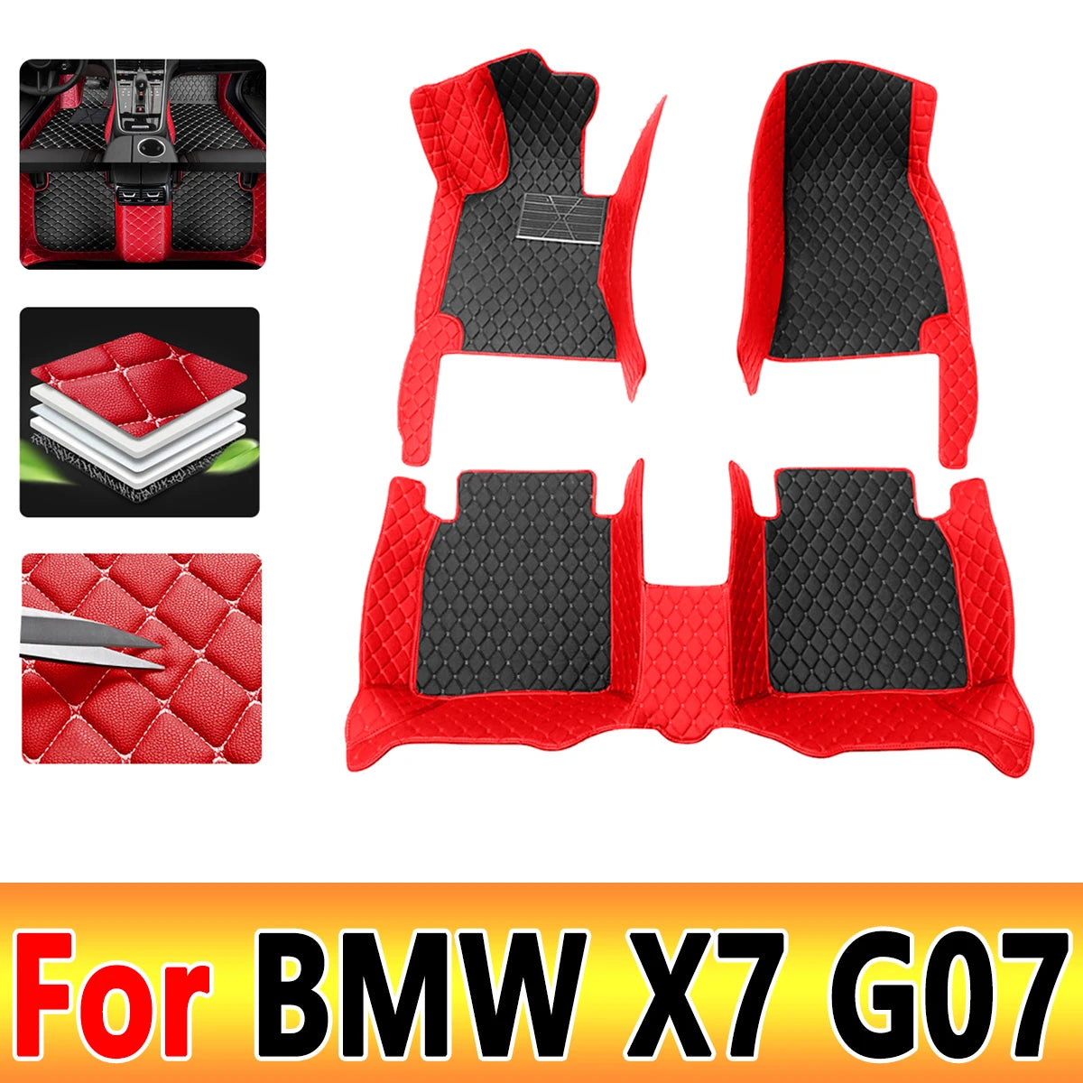 Car floor mats for BMW X7 G07(Six Seats)2019 2020 Custom auto foot Pads automobile carpet cover interior accessories
