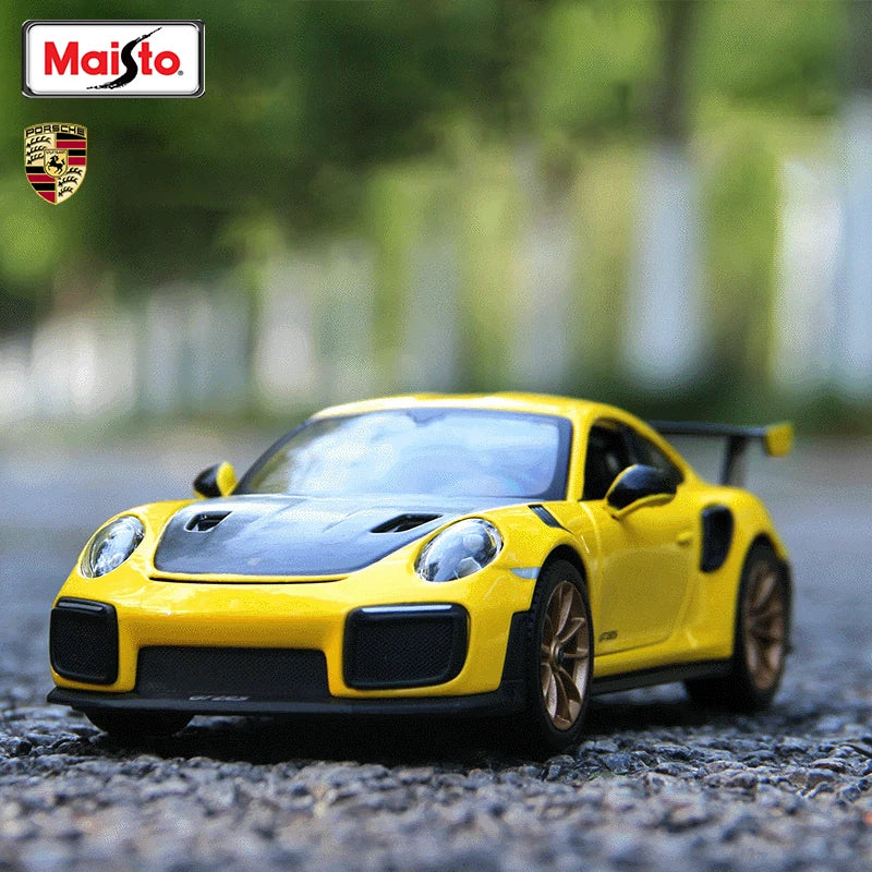 Maisto 1:24 Porsche 911 GT2 RS Toys Car Alloy Simulation Static Sports Car Model Taycan Turbo S Vehicle Toy Collection Kids Gift