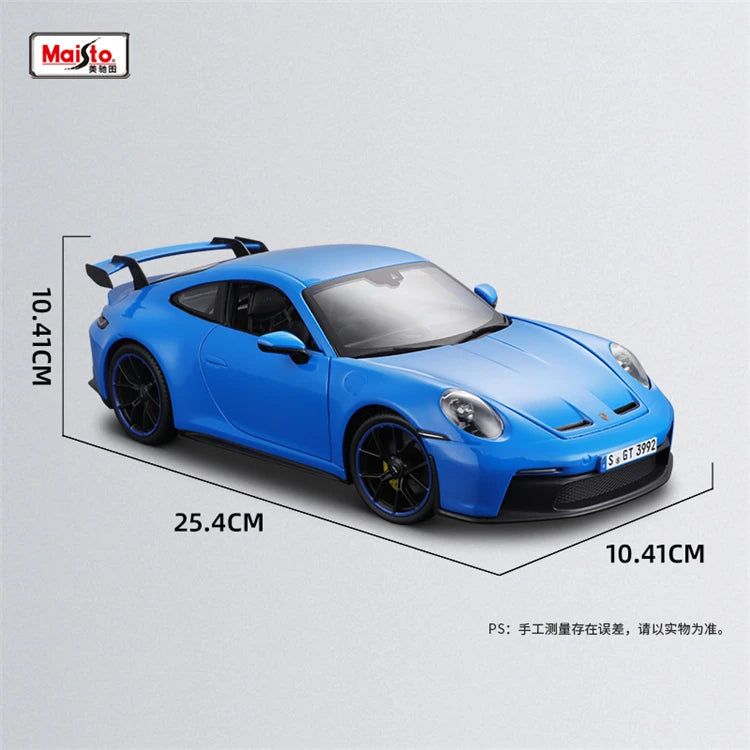 Maisto 1:18 Porsche 911 GT3 Shark Blue /Glossy Black Diecast Model Car