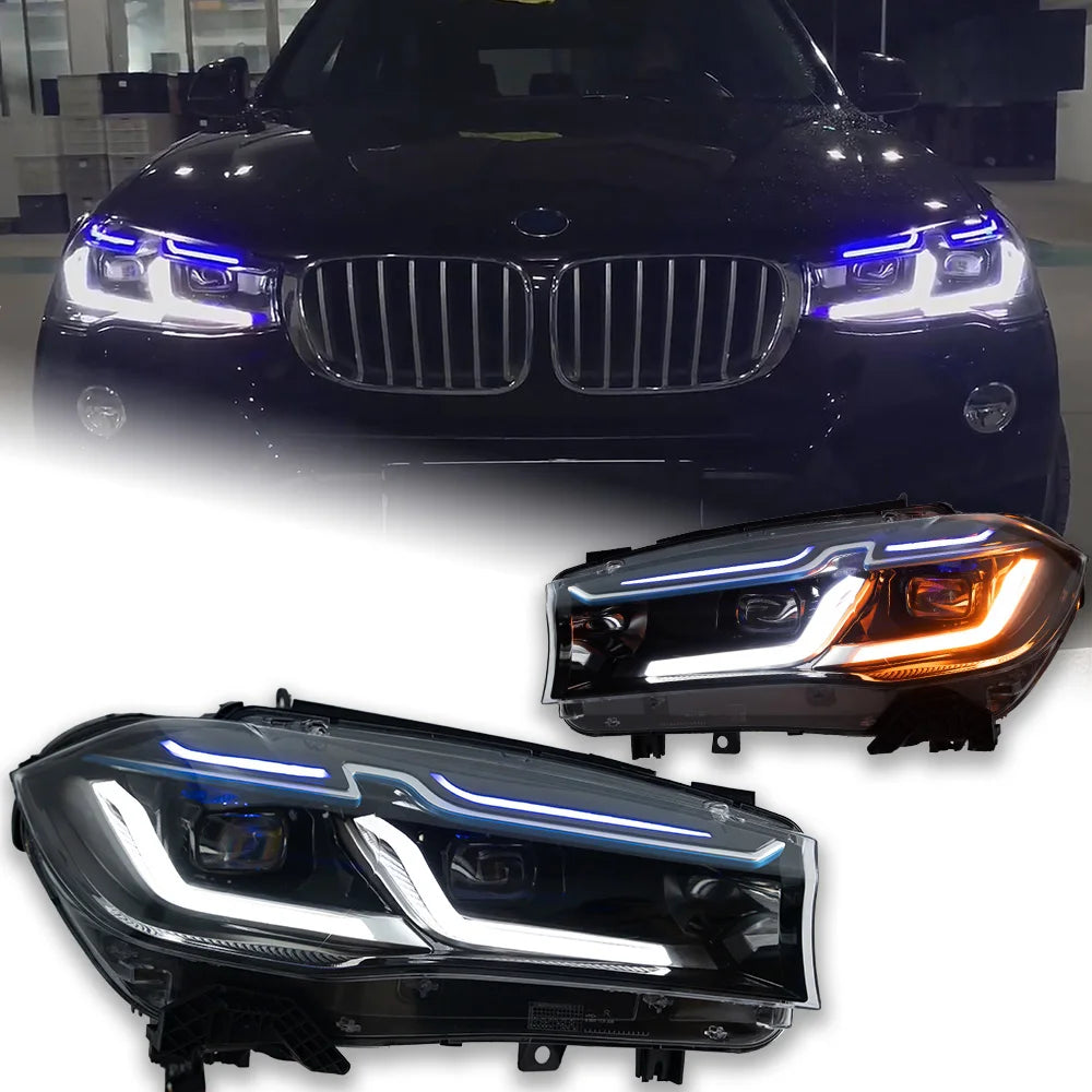 AKD Car Lights for BMW X5 LED Headlight Projector Lens 2014-2018 F15 F16 LED DRL X6 Head Lamp Signal Automotive Accessories