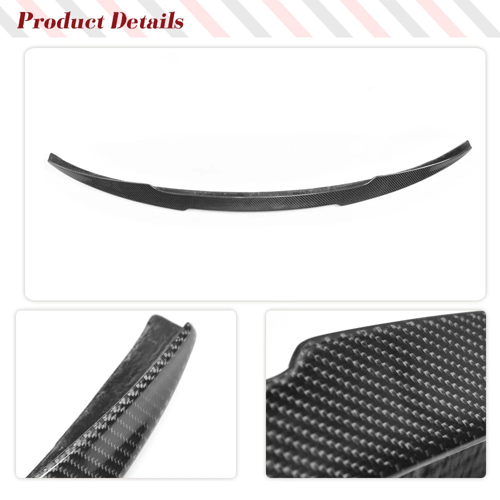 For BMW M4 F82 Spoiler Carbon Fiber 4 Series 2-door Coupe Sport Rear Trunk Spoiler Lip Boot Wing Fit Body Kit 2014 2015-2018