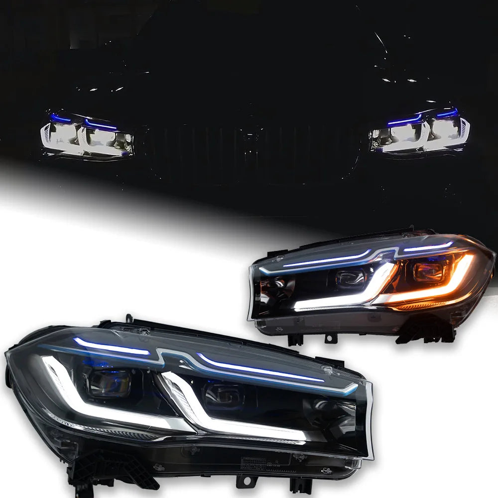AKD Car Lights for BMW X5 LED Headlight Projector Lens 2014-2018 F15 F16 LED DRL X6 Head Lamp Signal Automotive Accessories