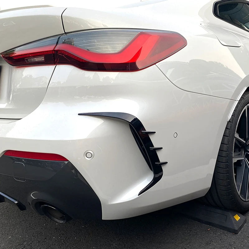 1 Pair Rear Bumper Spoiler Air Vent Cover Side Canard For -BMW 4 Series G22 G23 425I 430I M440I M Sport