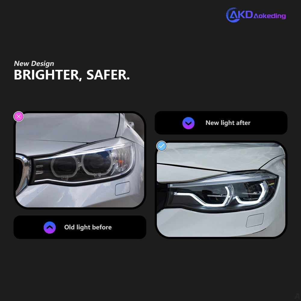 Car Lights for BMW F34 LED Headlight Projector Lens 2012-2018 3 series GT Headlights Signal Head Lamp Drl Automotive Accessories