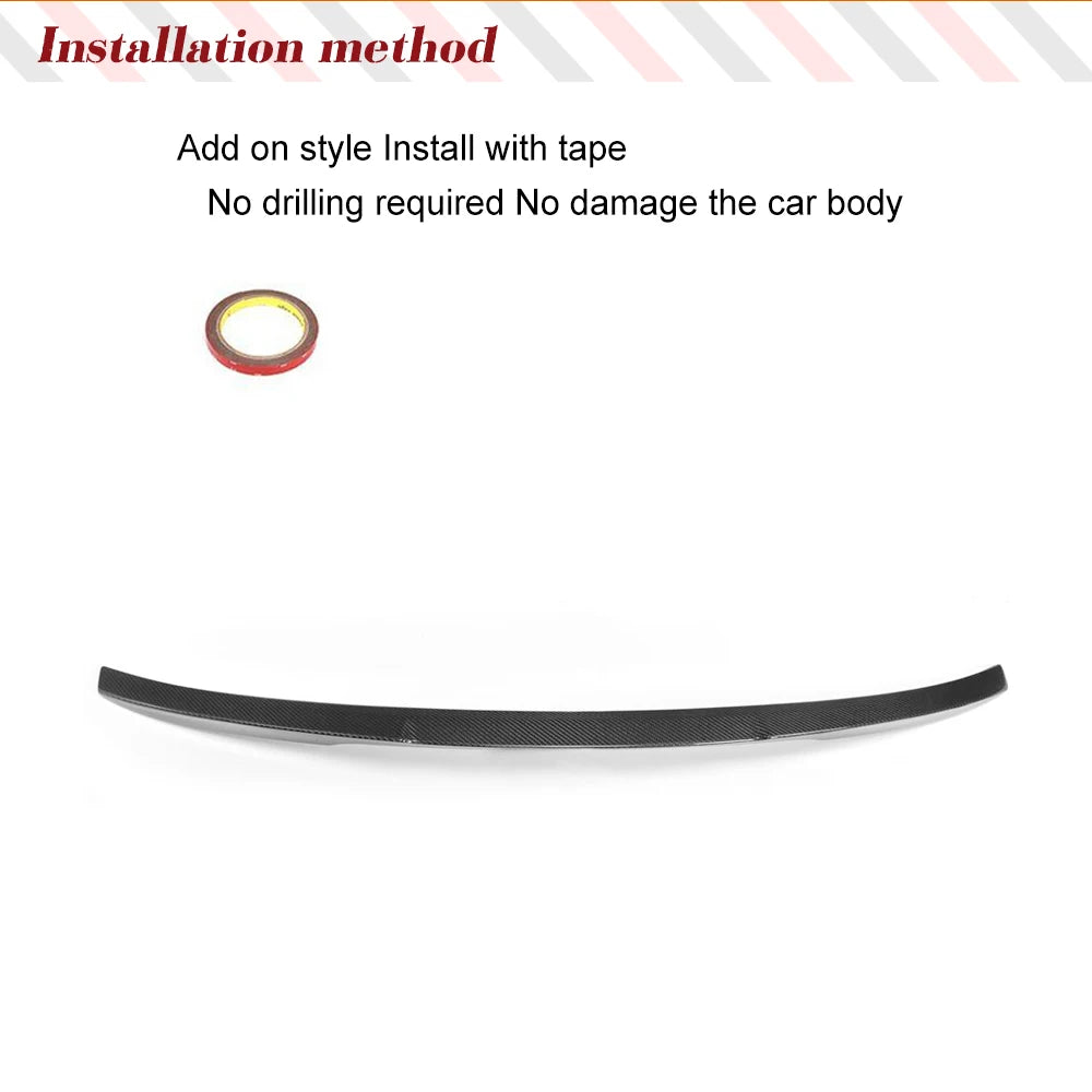 For BMW M4 F82 Spoiler Carbon Fiber 4 Series 2-door Coupe Sport Rear Trunk Spoiler Lip Boot Wing Fit Body Kit 2014 2015-2018