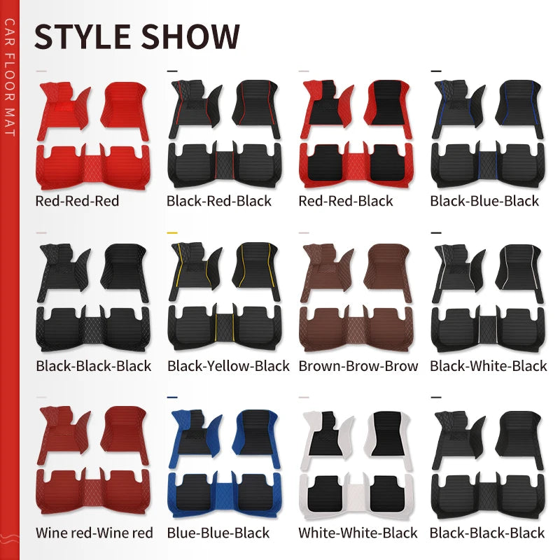 CustomCar floor mats for BMW 5 series F10 520i 528i 535i 2014 2015 2016 auto foot Pads automobile carpet cover