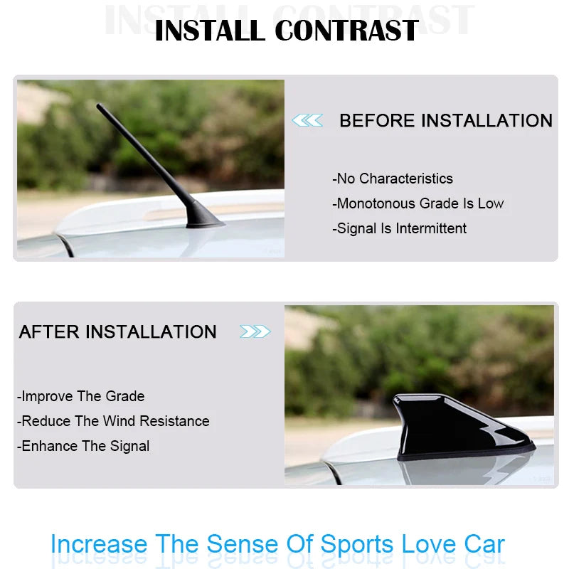 Waterproof Signal Car FM/AM Radio Aerials Shark Fin Antenna for BMW/Toyota/Renault/Nissan Qashqai/Alfa Romeo/hyundai Tiburon
