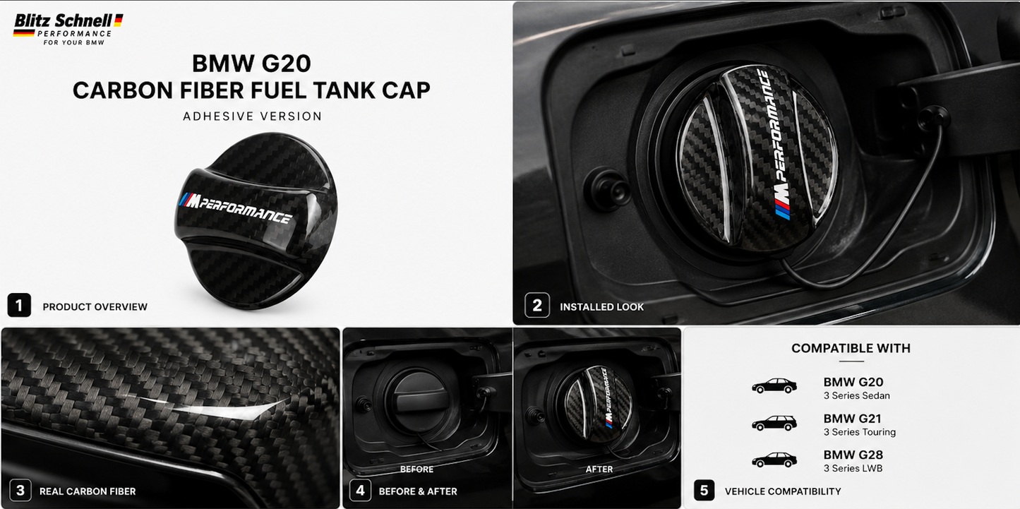 Carbon Fuel Tank Cover for BMW G20 G21 G28