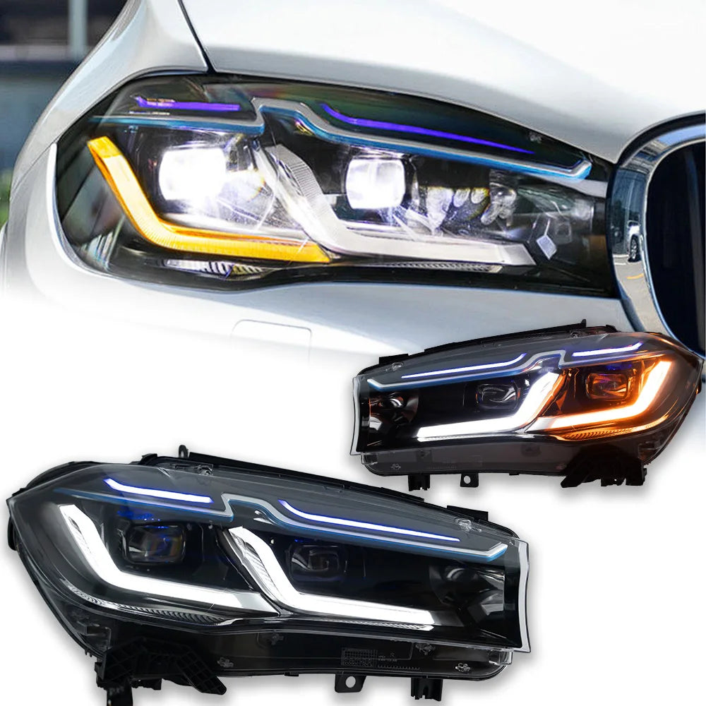 AKD Car Lights for BMW X5 LED Headlight Projector Lens 2014-2018 F15 F16 LED DRL X6 Head Lamp Signal Automotive Accessories