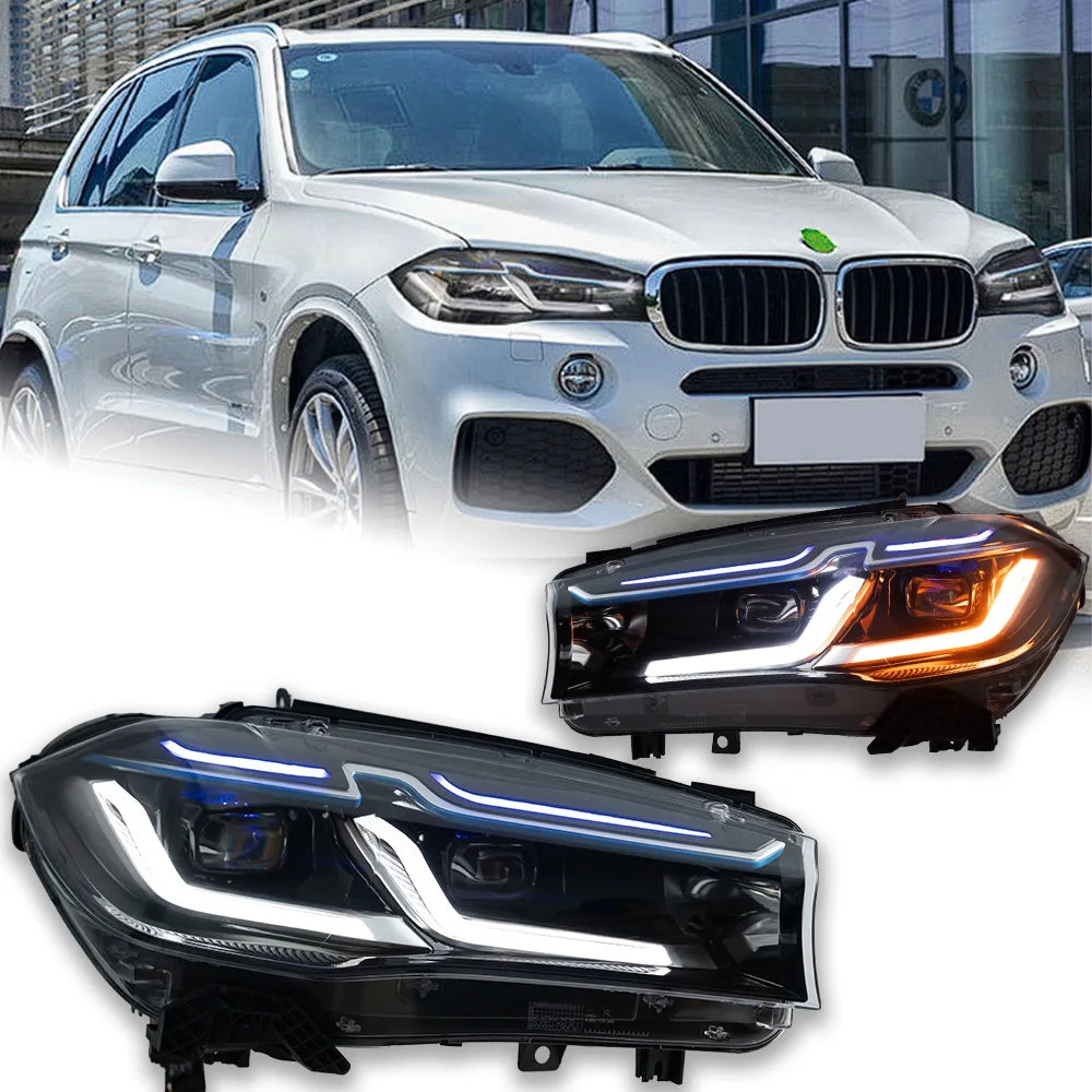 AKD Car Lights for BMW X5 LED Headlight Projector Lens 2014-2018 F15 F16 LED DRL X6 Head Lamp Signal Automotive Accessories