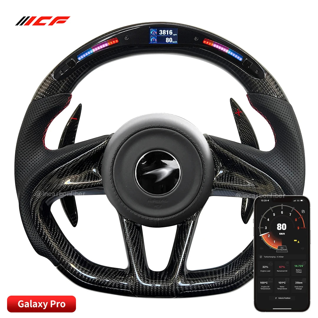 Carbon Fiber LED Steering Wheel for Mclaren 570S 720S GT