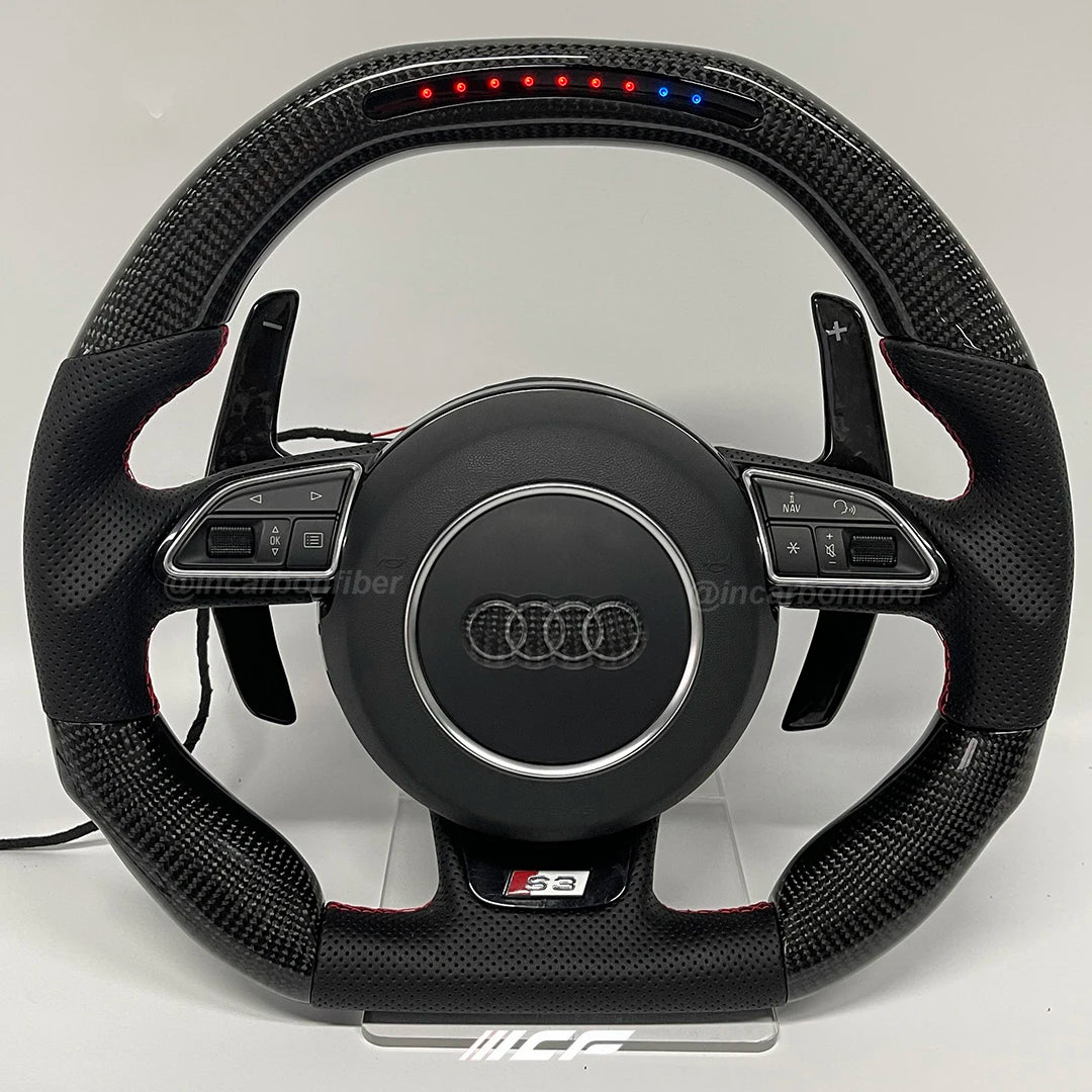 Carbon Fiber LED Steering Wheel for Audi A1 A2 A3 A4 A5 RS3 RS4 RS5 S3 S4 S5