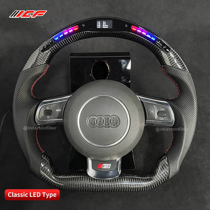 Carbon Fiber LED Steering Wheel for Audi TT R8 TTRS