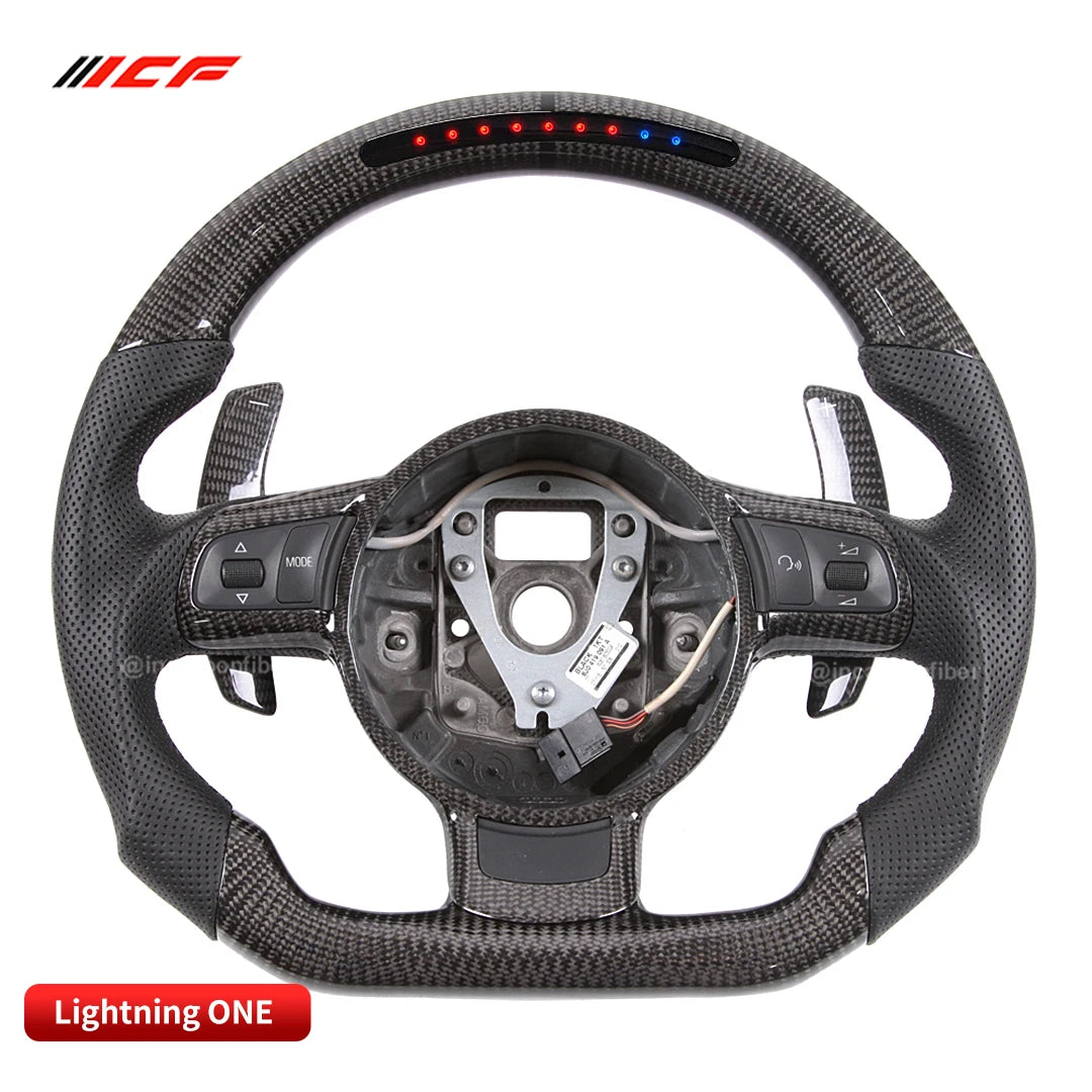 Carbon Fiber LED Steering Wheel for Audi TT R8 TTRS