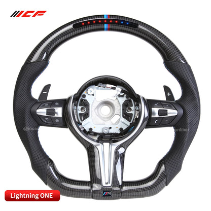 Carbon Fiber customized LED Steering Wheel for BMW  1 ,2 ,3, 4, 5, 6, 7 series, x1, X2, X3, x4, X5, X6, X7, I3, M4, M5, M8, M3