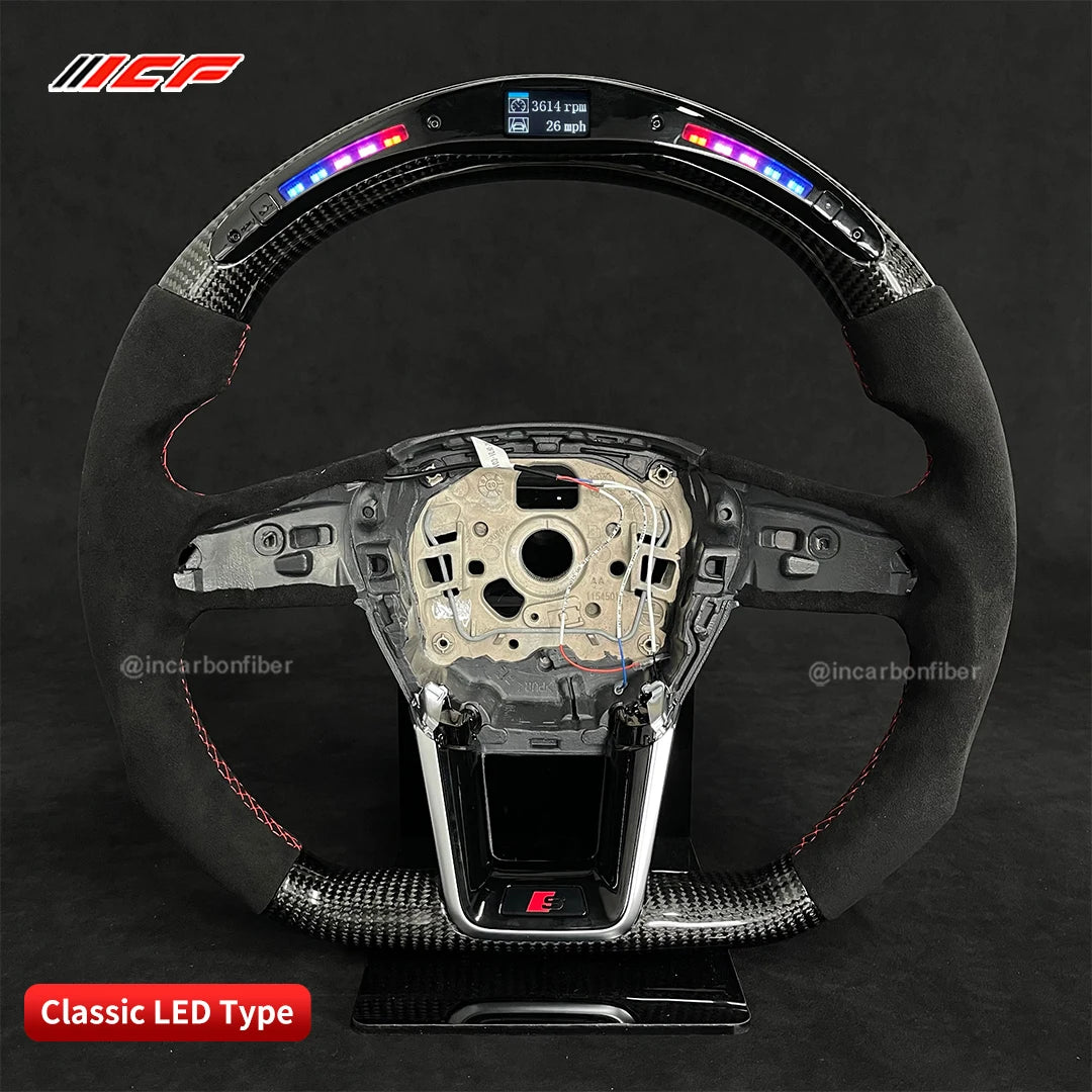 Carbon Fiber LED Steering Wheel for audi A6 A6L A7  S6 S7  A1 A2 A3 A4  Q3 Q5 Q7 S3 S4 S5