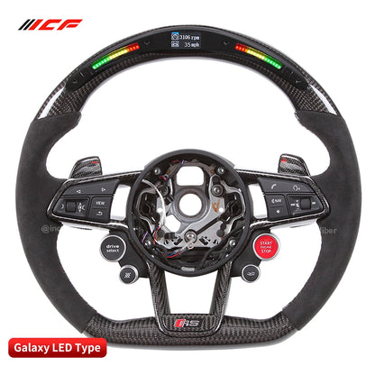 Carbon Fiber LED Steering Wheel for Audi  A1,A2,A3,A4,A5,A6,A7, S3/RS3,S4/RS4,S5/RS5,S6/RS6, TT，TTRS，R8