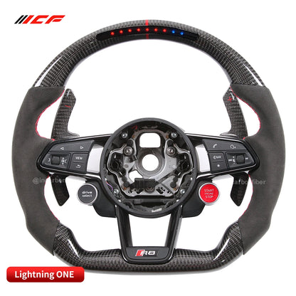 Carbon Fiber LED Steering Wheel for Audi  A1,A2,A3,A4,A5,A6,A7, S3/RS3,S4/RS4,S5/RS5,S6/RS6, TT，TTRS，R8