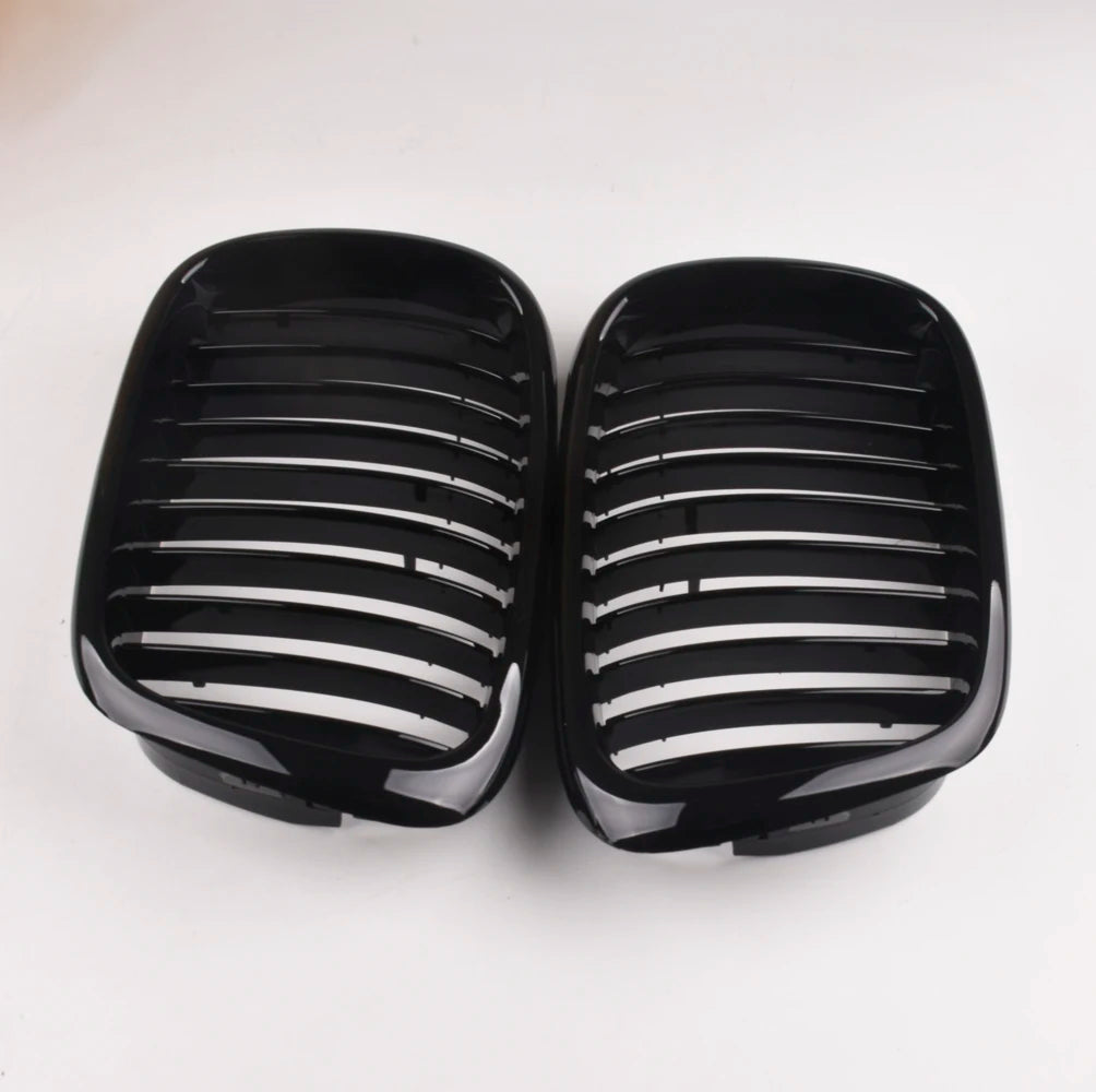 Front Center Matte black Wide Kidney Hood Grille Grill For BMW E39 525 528 530 535 M5 1997 2003