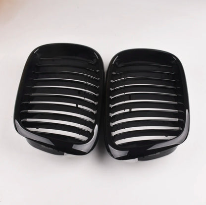 Front Center Matte black Wide Kidney Hood Grille Grill For BMW E39 525 528 530 535 M5 1997 2003