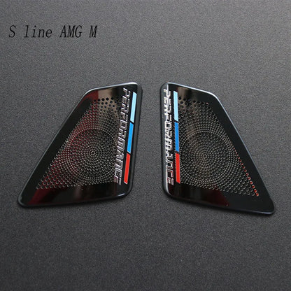 Car Front Speakers Cover For BMW 5 Series F10 F11 F18 Tweeter Accessories Head Treble A Horn Speakers For M Performance Sticker