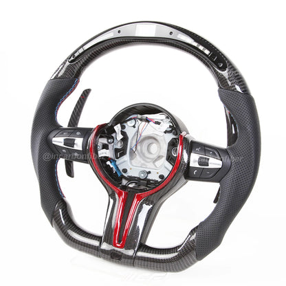 Carbon Fiber customized LED Steering Wheel for BMW M Performance M3 M4 M5 M6