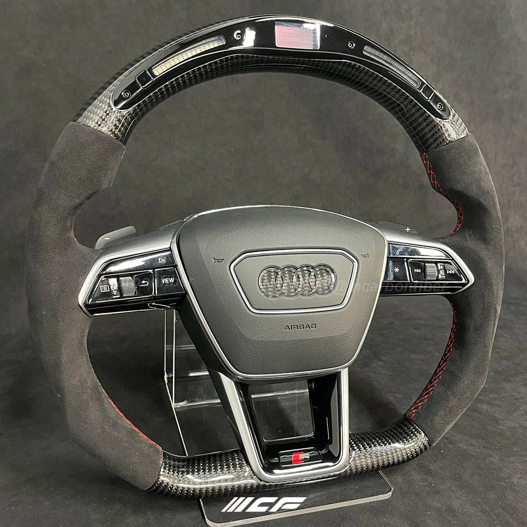 Carbon Fiber LED Steering Wheel for Audi RS6 RS7 S6 S7