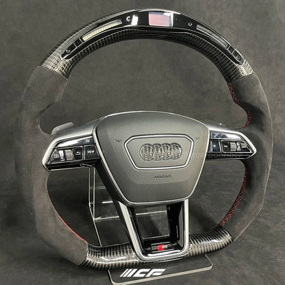 Carbon Fiber LED Steering Wheel for Audi RS6 RS7 S6 S7