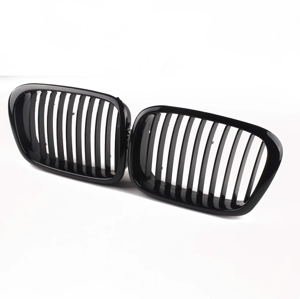 Front Center Matte black Wide Kidney Hood Grille Grill For BMW E39 525 528 530 535 M5 1997 2003