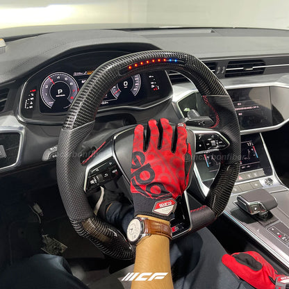 Carbon Fiber LED Steering Wheel for Audi A6 RS6 RS7