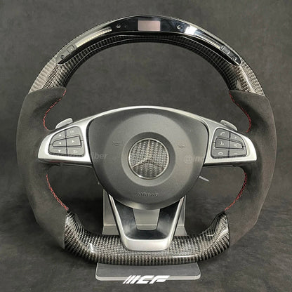 Carbon Fiber LED Steering Wheel for W204 W205 A45 A63 C45 C63 GLE63 AMG E63