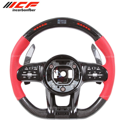 Carbon Fiber LED Steering Wheel for Mercedes Benz B-class C-class E-class GLA GLK CLA CLS AMG