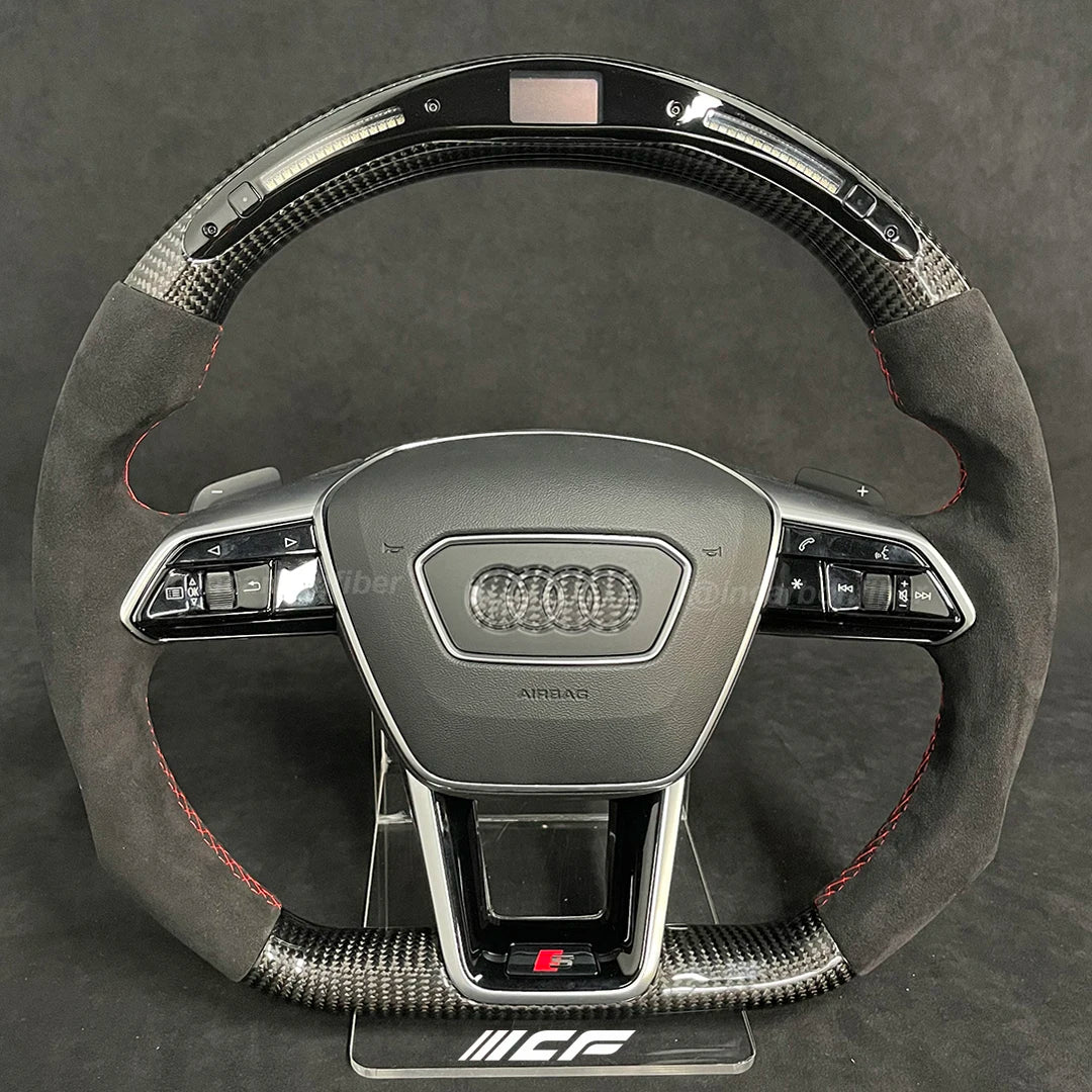 Carbon Fiber LED Steering Wheel for Audi RS6 RS7 S6 S7