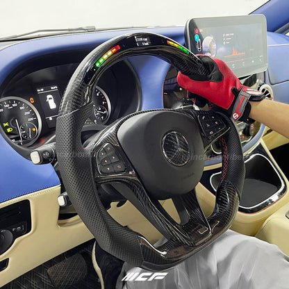 Carbon Fiber LED Steering Wheel for  Mercedes Benz W204