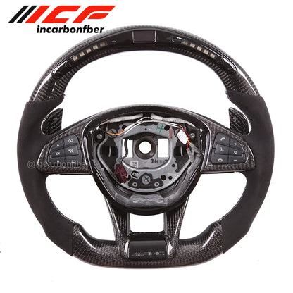 Carbon Fiber LED Steering Wheel for Mercedes Benz B-class C-class E-class GLA GLK CLA CLS AMG