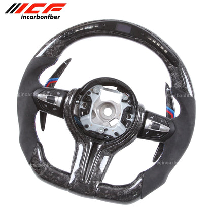 Forged Carbon Fiber LED Steering Wheel for BMW M Performance BMW M3 F80 M4 M2 F20 F22 F30 F32 M Sport 2013-2020